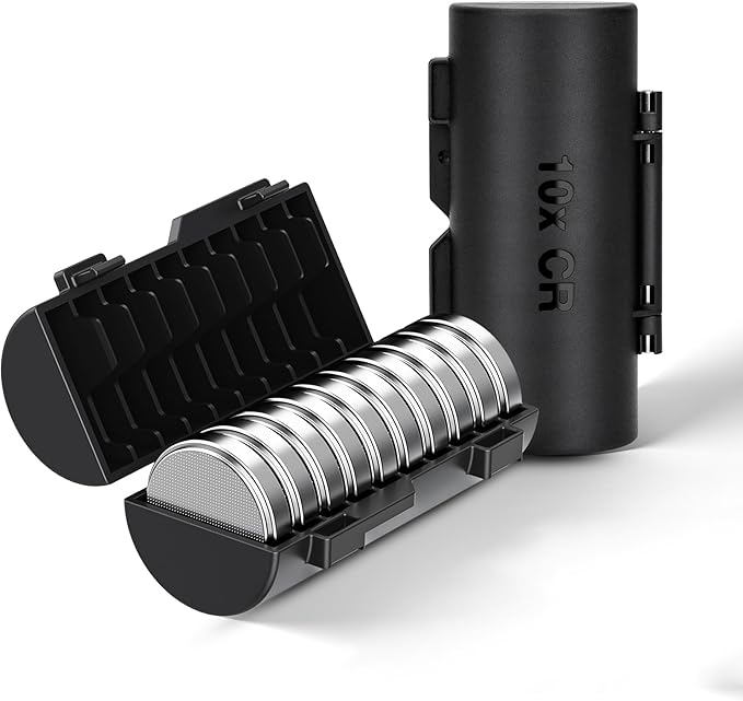 KIWIFOTOS (2 Pack) CR2032 Coin Cell Battery Case Organizer Holds 20pcs CR2032 CR2025 CR2016 CR2320 CR2325 CR2330 CR2335 CR2354 CR2412 CR2430 CR2450 Button Batteries Holder (Battery Not Included)