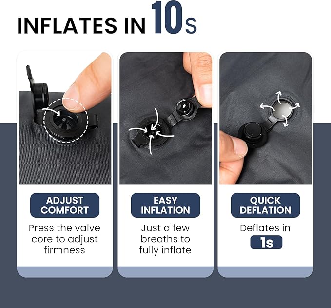 OneTigris Airdream Camping Pillow Ultralight Inflatable Compact for Travel Backpacking Hiking