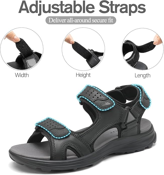 FLARUT Men's Sport Sandals Outdoor Hiking Sandal Open Toe Walking Sandals for Summer Beach Water Shoes