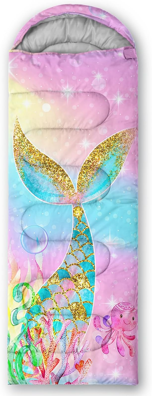 QOOMO Camping Sleeping Bags,3 Season Warm & Cool Weather,Lightweight,Waterproof Sleeping Bags for Adults & Kids,Traveling,and Outdoors,Camping Gear Equipment