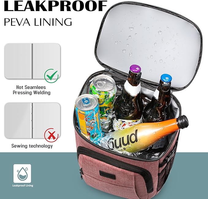Tuwubi Cooler Backpack 35/42 Cans, Backpack Coolers Insulated Leak Proof for Men Women, Waterproof Soft Sided Lunch Camping Beach Travel Ice Chest Backpack Cooler Bag