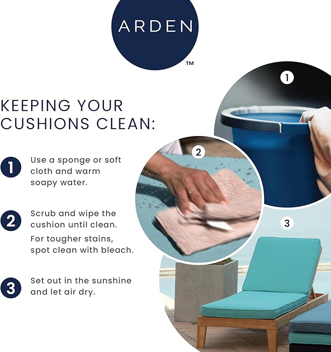 Arden Indoor/Outdoor Seat or Rocking Chair Cushion, 19 x 18, Water Repellent, Rain Proof, Fade Resistant Cushion for Rocking or Dining Chairs Stone Grey Leala