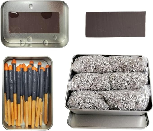 Fire Starter Kit with Magnesium Shavings and Waterproof Matches – Multiple Options with Ferro Rod and Fire Rope for Camping, Emergency, Bushcraft, Survival