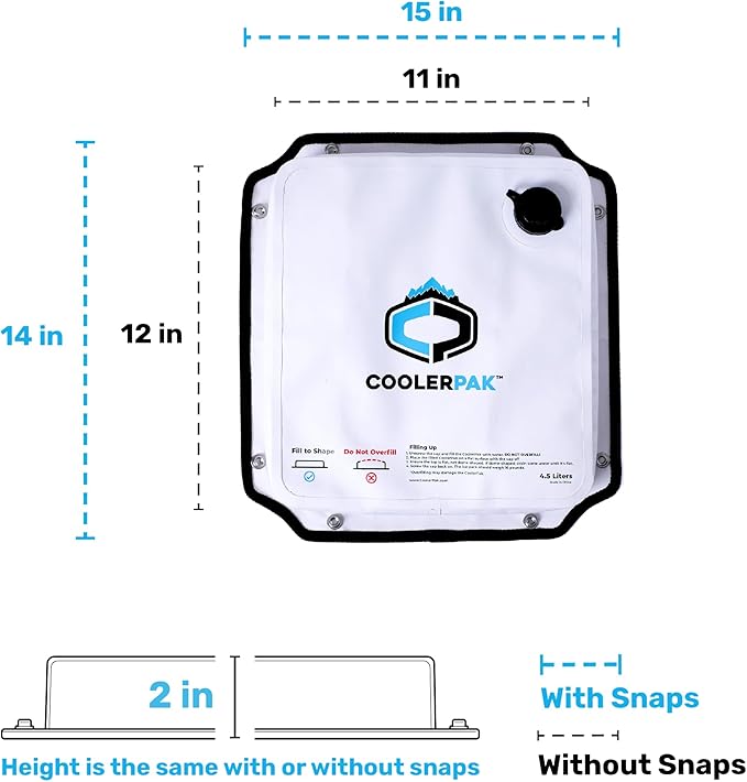 7lb, 10lb, 15lb Refillable Reusable Ice Pack – Stays Cold for Days – Non-Toxic, Leakproof, and Suitable for Potable Drinking Water – Built Tough, Rolls Up for Easy Storage