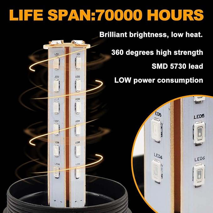 LED Strobe Light, 12V-24V Warning Emergency Safety Flashing Beacon Lights with Magnetic and 16.4 ft Straight Cord Vehicle Forklift Truck Tractor Golf Carts UTV Car Bus (1 PCS, Amber)