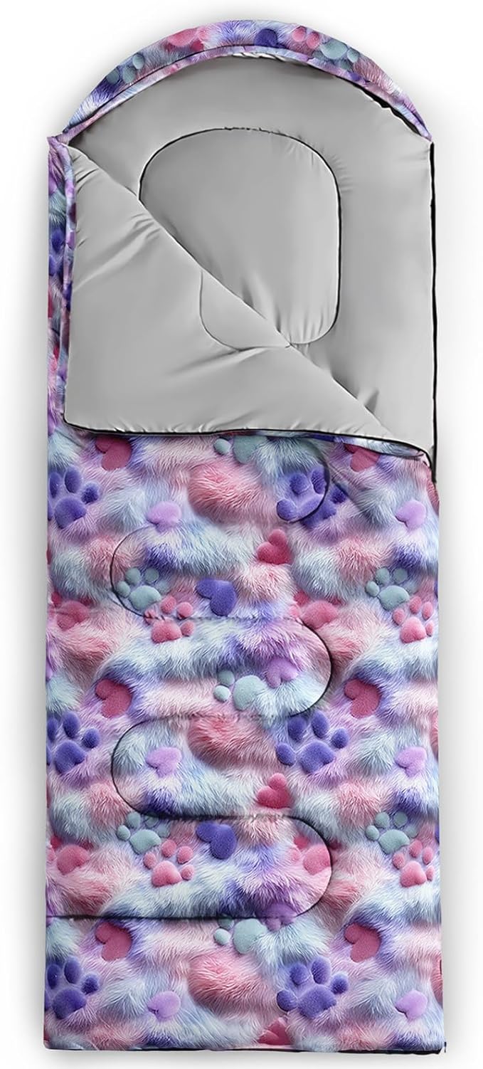 AILONEN Outer Space Astronaut Camping Sleeping Bags,Lightweight & Waterproof,3 Season Warm & Cool Weather,Cartoon Sleeping Bags for Kids,Boys Girls Travelling,Outdoors