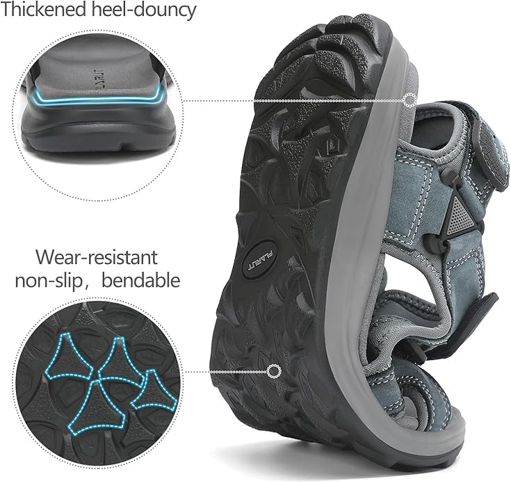 FLARUT Men's Sport Sandals Outdoor Hiking Sandal Open Toe Walking Sandals for Summer Beach Water Shoes