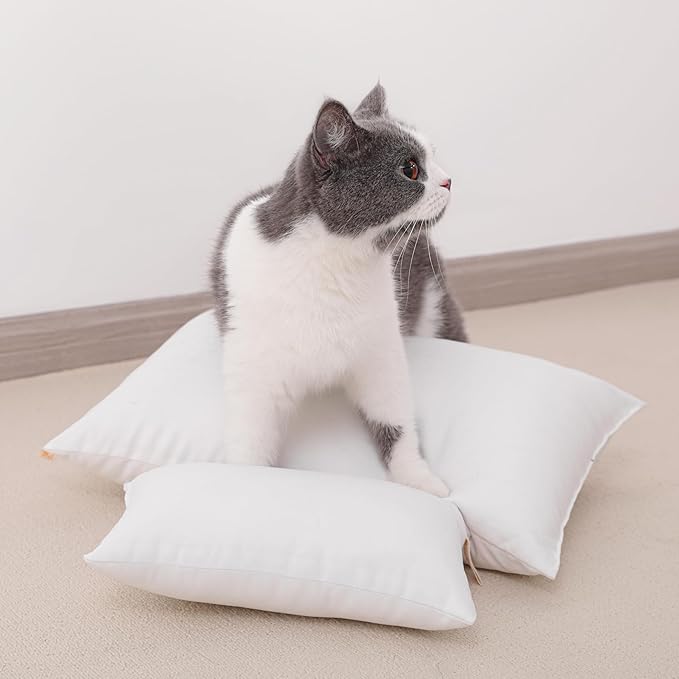 NTBAY Tiny Pillows, Down Alternative 7"x11" Microfiber Mini Pillows for Travel, Pets, Soft Machine Washable Small Pillows for Neck, Wrist, Lumbar and Knee, Orange