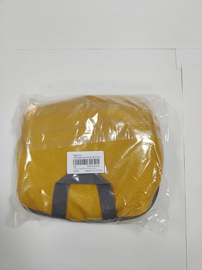 ZOMAKE Lightweight Packable Backpack 30L, Foldable Hiking Backpacks Water Resistant Compact Folding Daypack for Travel(Yellow)