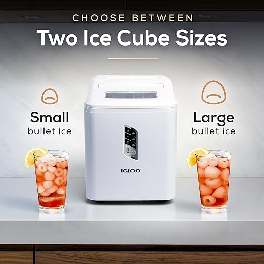 Igloo ICEB26WH 26-Pound Automatic Portable Countertop Ice Maker Machine - White