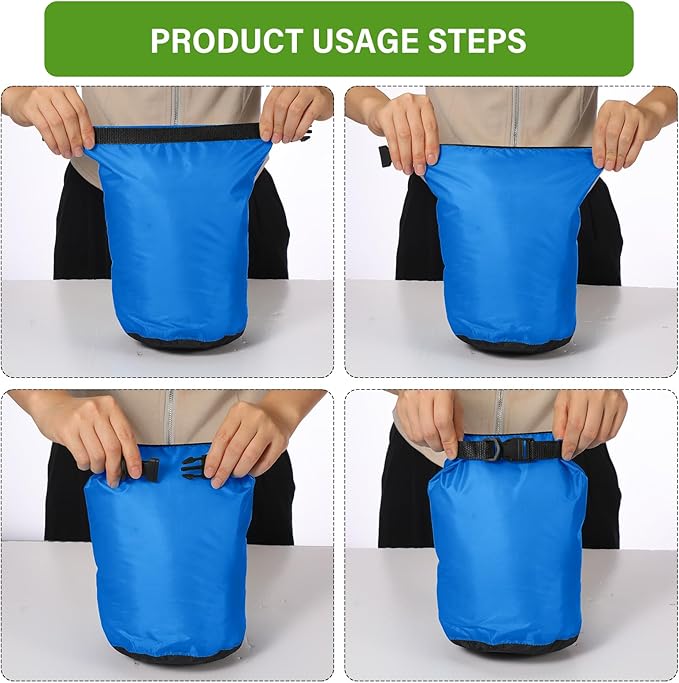 6 Pcs Waterproof Dry Bag Sack Lightweight Outdoor Dry Bags 35 L, 20 L, 15 L, 10 L, 5 L, 3 L Waterproof Boat Bag for Kayaking, Backpacking, Hiking, Camping Rafting(Bright Color)