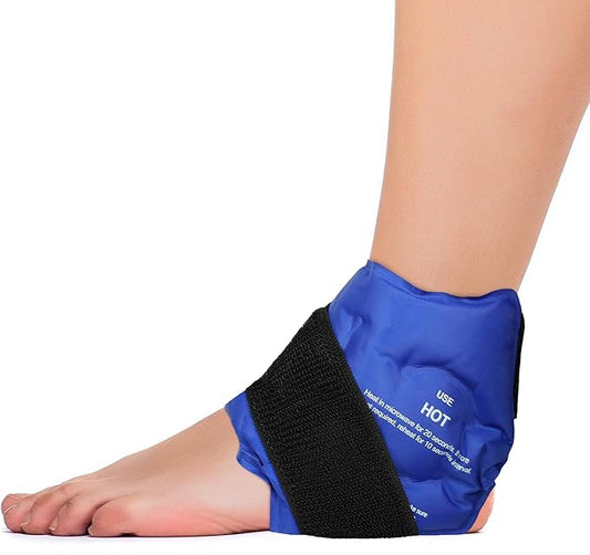 Fittest Pro Ankle Ice Pack Wrap for Swelling, Ice Pack for Injuires Reusable Cold Pack Wrap Hot Cold Therapy Ankle Ice Wrap for Sprained Ankles, Achilles Tendonitis
