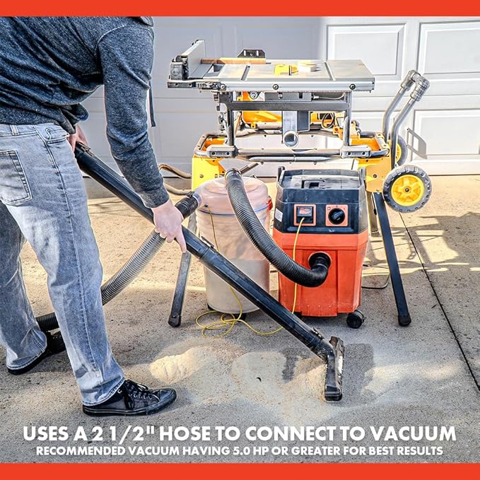 The Dustopper PRO, Low-Profile Dust Separator for Shop Wet/Dry Vacuums. Includes High-Flow 90 Degree Sweep Elbows and Connection Hose. Fits Standard 5 Gallon Buckets, Made in USA