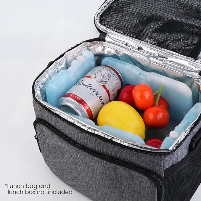 4/8 Pack Ice Packs for Lunch Boxes & Coolers, Slim Reusable Lunchbox Cooler for Women, Quick Freeze Space Saving Freezer Icepack, Long-Lasting Picnic Accessories Small Cold Pack, Travel Essentials