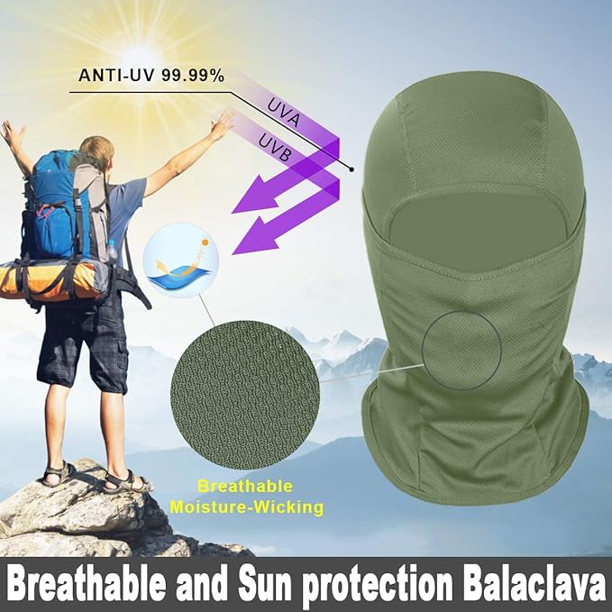 Achiou Ski Mask for Men Women, Balaclava Face Cover, Shiesty Mask UV Protector Lightweight for Motorcycle Snowboard