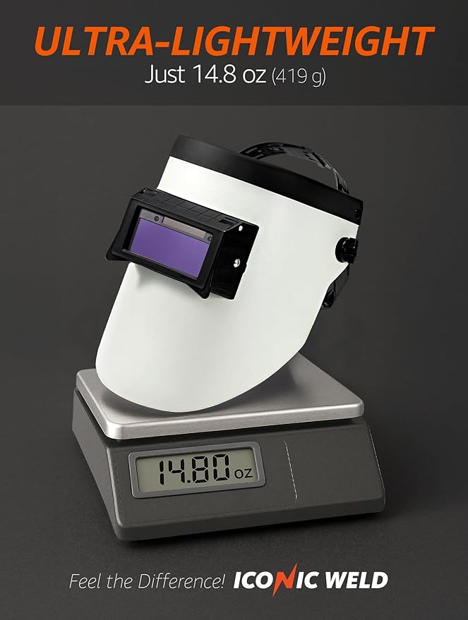 Auto Darkening Welding Helmet - Flip Up Lens, Lightweight, Shade #4/9-13 (Chiwoo Emperor)