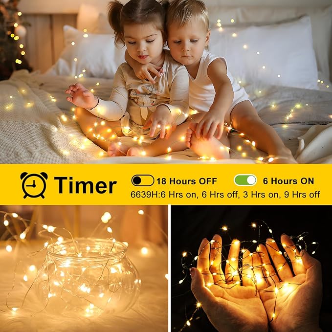 KNONEW 203FT 600 LED Outdoor Fairy Lights Plug in, Christmas Fairy Lights Outdoor Waterproof 8 Modes Memory Times for Wedding Bedroom Walls Garden Trees Decoration(Warm White)