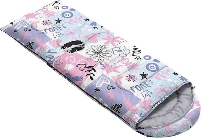 Kids Sleeping Bag for Boys Girls,3D Basketball Print-Lightweight Warm Portable Outdoor Indoor-Waterproof Cold Weather Resistant Sleeping Bag for Camping Hiking