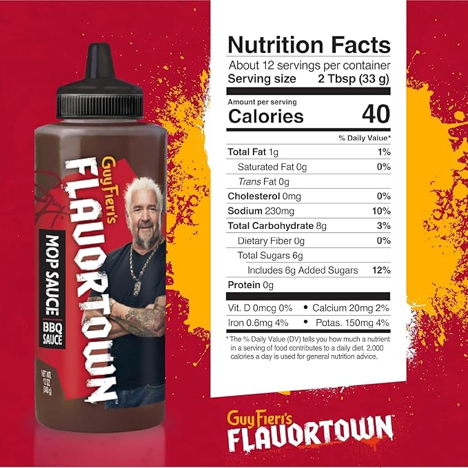 Flavortown BBQ Sauce Variety Pack - Gourmet BBQ Sauce, Barbecue Sauce Set, BBQ Sauce Sampler, Grilling Sauces Gift Set, Carolina, Money Honey, Mop, Smokin' Hickory - 14 Ounce (Pack of 4)