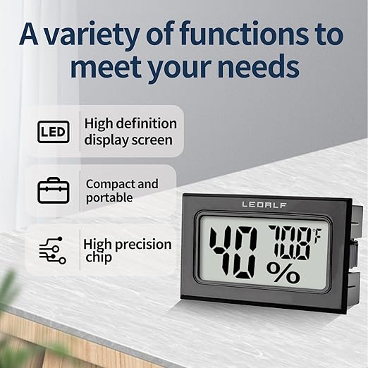 Humidity Meter Hygrometer Room Thermometer Indoor Digital Temperature and Humidity Monitor Mini Hygrometer Thermometer for House Office Home Garden and Cellar, 6 Pack