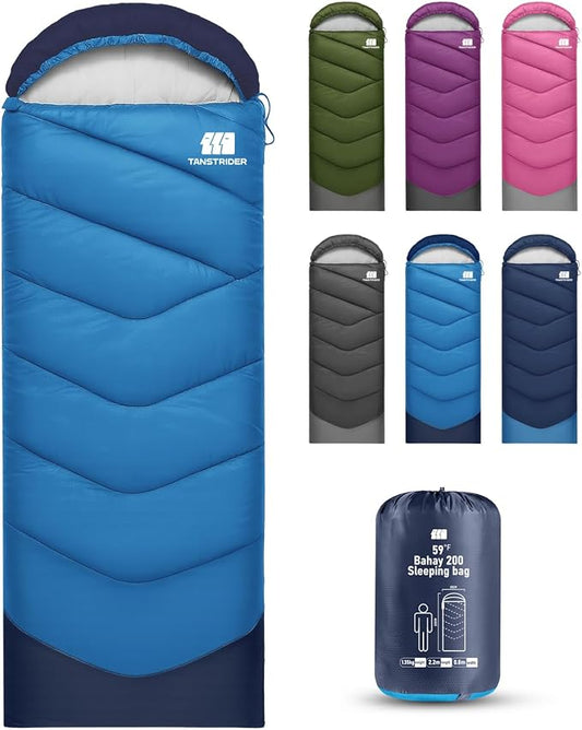 Sleeping Bags for Adults Cold Weather,Portable, Waterproof,Lightweight Sleeping Bag for Tall Girls Boys with Compression Sack for Warm Camping, Hiking, Outdoor & Indoor