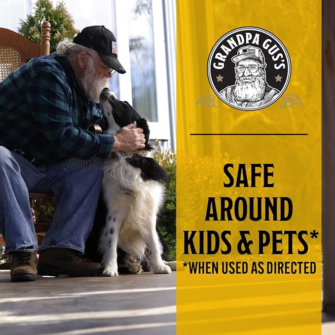 Grandpa Gus's Natural Spider and Insect Control Bundle - Non-Toxic Ant, Roach & Spider Killer Spray (16 oz) with Spider Repellent Pouches (10 Pouches), Safe Home and RV Pest Solution