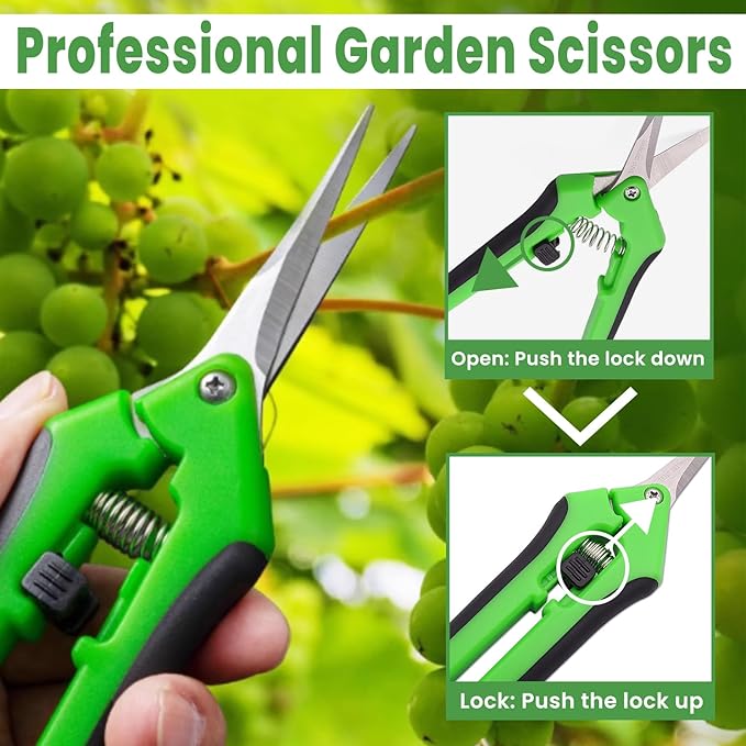 6 Layer 24" Herb Drying Rack Hanging with Garden Pruning Shears, Large Zipper, Hook & Notepad, Foldable Drying Rack for Herbs, Spices & Seasonings, Hanging Herb Dryer Indoor & Outdoor