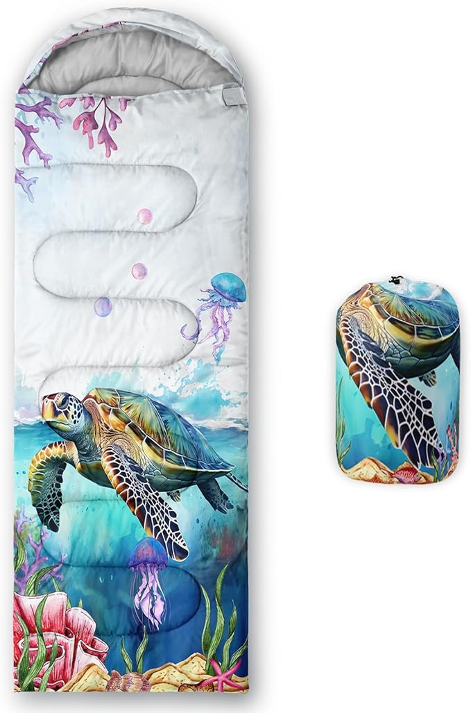 QOOMO Camping Sleeping Bags,3 Season Warm & Cool Weather,Lightweight,Waterproof Sleeping Bags for Adults & Kids,Traveling,and Outdoors,Camping Gear Equipment