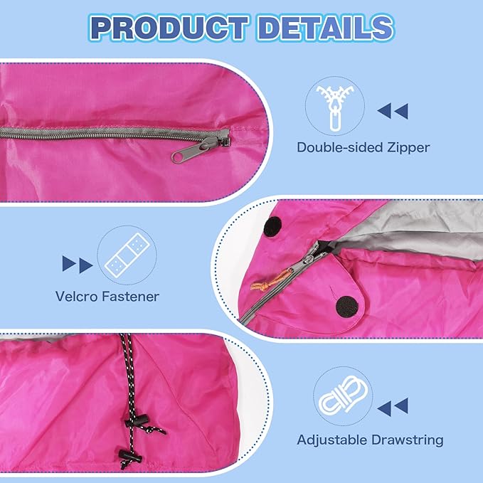 REDCAMP Kids Mummy Ultra Lightweight Sleeping Bag for Backpacking, Comfort for Warm Weather, with Compression Sack