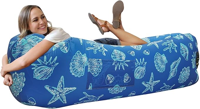 WEKAPO Inflatable Sun Lounger, Air Sofa, Hammock, Portable, Waterproof and Leak-Proof, Ideal for Backyard, Beach, Travel, Camping, Picnics and Music Festivals
