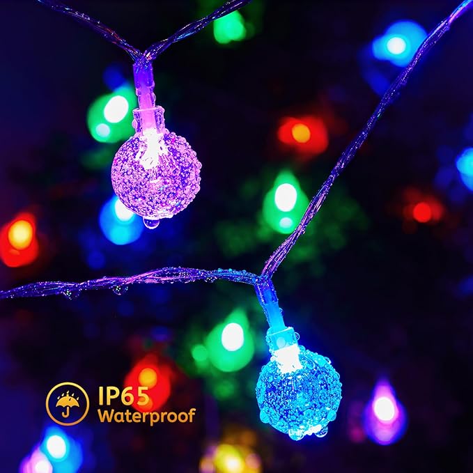 Minetom USB Globe String Lights - 17 ft 50 LED Color Changing Globe Fairy Lights with Remote and Timer, 16 Single Colors and 7 Modes Twinkle Lights for Bedroom Dorm Tent Bed Patio Christmas Party