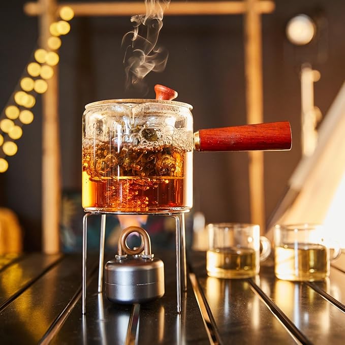 Mini Alcohol Stove – Jetfire, Heat - Resistant Rubber Grip & Leak - Proof Design | Compact, Windproof & Effortless to Operate – Ideal for Camping, Emergency Preparedness & Outdoor Adventures