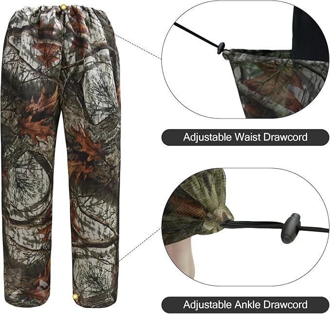 Mosquito Net Suit Camo Hunting Mesh Suit Bug Net Clothing with Hood for Outdoor Protection No-See-Ums Garden Camping