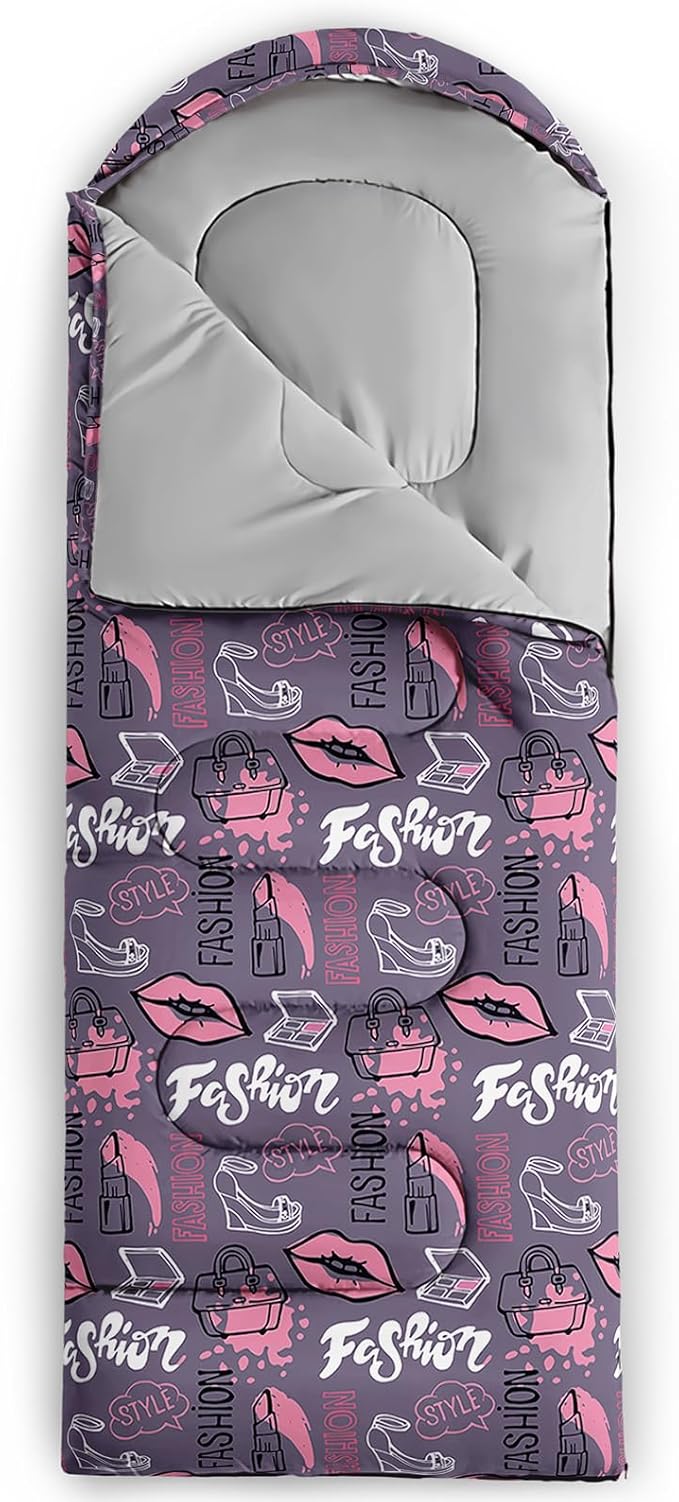 QOOMO Camping Sleeping Bags,3 Season Warm & Cool Weather,Lightweight,Waterproof Sleeping Bags for Adults & Kids,Traveling,and Outdoors,Camping Gear Equipment