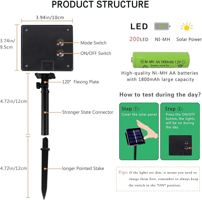 Extra-Long 144FT Solar String Lights for Outside, 2 Pack 400LED Solar Fairy Lights Outdoor, Waterproof Copper Wire with 8 Modes Twinkle Lights for Tree Garden Party Xmas Wedding Decor (Warm White)