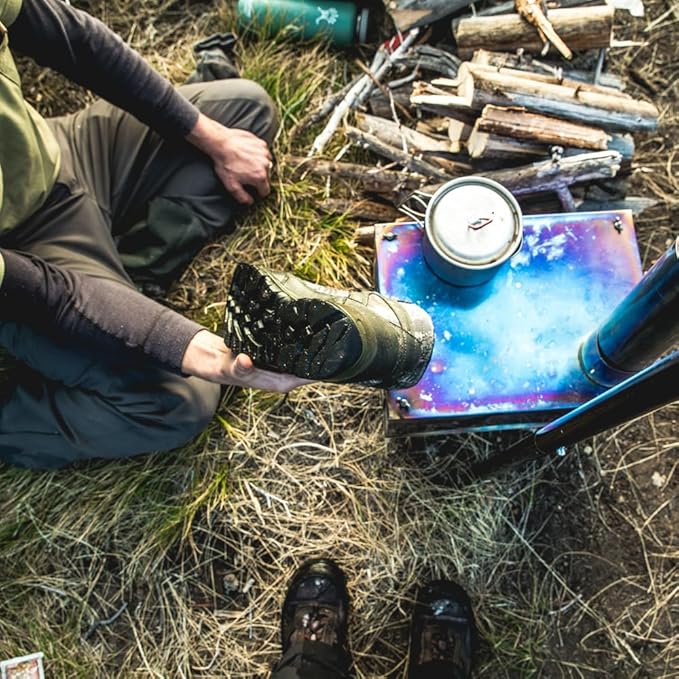 Seek Outside Titanium Wood Stove for Backpacking Camping Hunting | SXL Stove With 9' Pipe