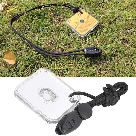 Acrylic Mirror Survival Reflector Mirror Portable Practical Self-Help Tool with Whistle for Emergency