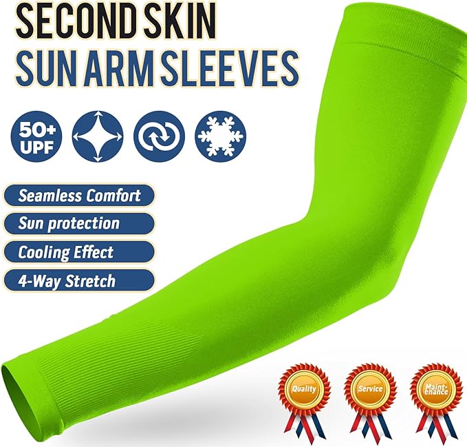 GOUNOD Sun Protection Cooling Arm Sleeves with Thumb Holes - Gardening Outdoors Sports Workouts Sunscreen Arm Sleeves