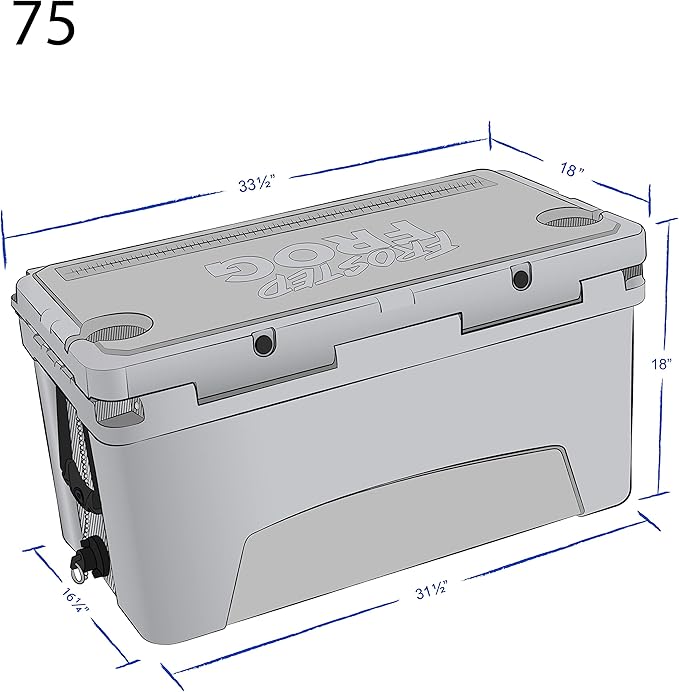 75 Camo Quart Ice Chest Heavy Duty High Performance Roto-Molded Commercial Grade Insulated Cooler