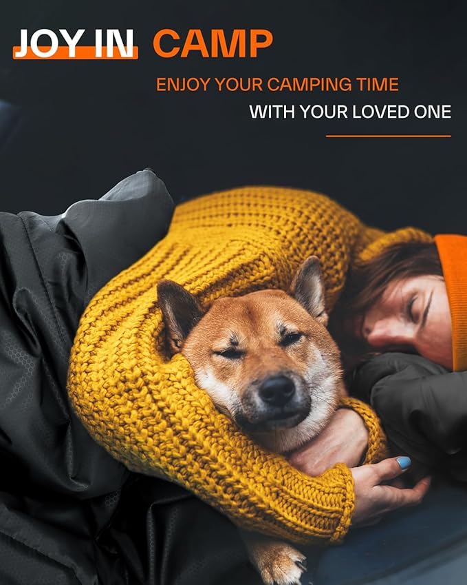 Sportneer Sleeping Bag, 3 Seasons Warm Cold Weather Sleeping Bags for Adults Kids Boys Girls with Compression Sack- Lightweight Camping Essentials Gear Accessories, Backpacking, Hiking