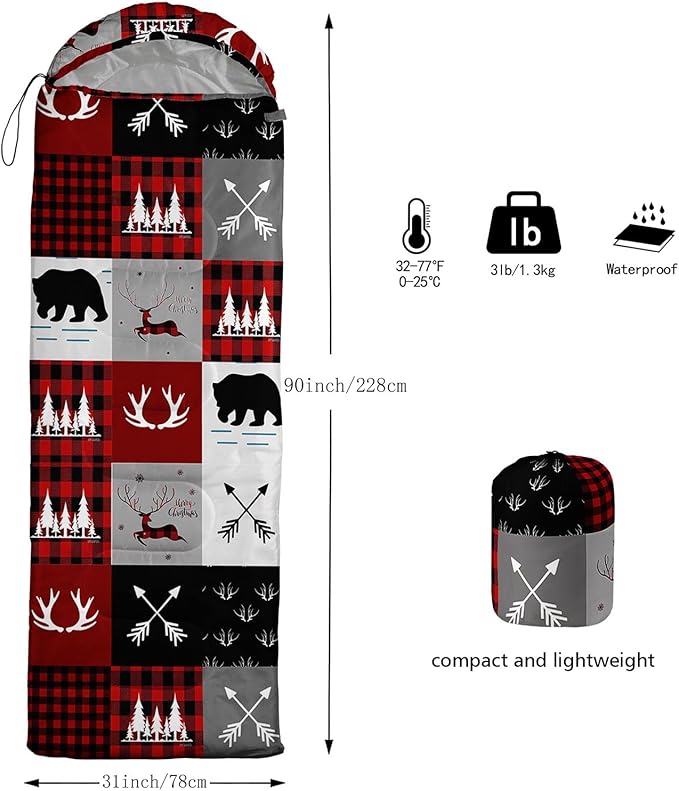 AILONEN Outer Space Astronaut Camping Sleeping Bags,Lightweight & Waterproof,3 Season Warm & Cool Weather,Cartoon Sleeping Bags for Kids,Boys Girls Travelling,Outdoors