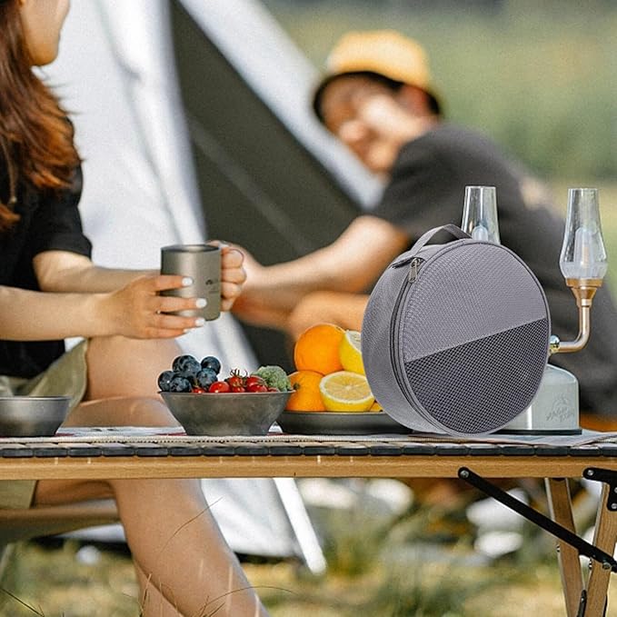 SUPVOX Camping Dish Storage Bag: Portable Tableware Organizer - Large Capacity Oxford Cloth with Mesh - Cookware Carrier for Outdoor Picnic and Travel