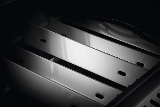 Napoleon Rogue 425 Natural Gas Grill with Range Side Burner, Black, 3 Stainless Steel Main Burners, Durable Heat Control