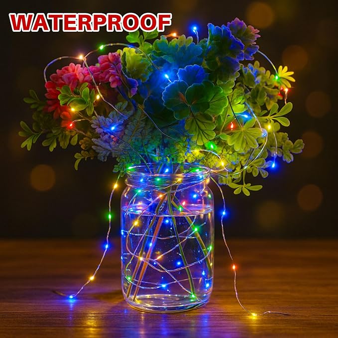 Macarrie 3 Pcs Fairy Lights USB Powered 16 ft 50 LED String Lights Plug in for Xmas Indoor Outdoor Party Wedding Home Festival Tree Garden Decoration (Multicolor)