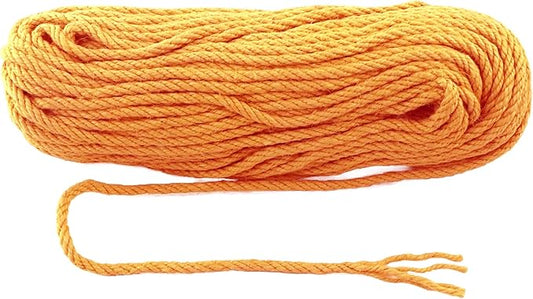 6mm x 100 Feet Orange Jute Rope, Twine for Gardening Tomato Climbing Plant Tie Floristry Crafts Gift Wrapping Packing Decor