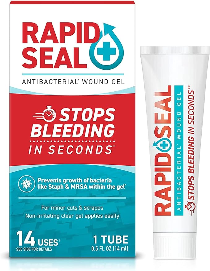 Wound Gel (1 Tube) | Stops Bleeding in Seconds | Ideal for Cuts, Scrapes, Razor Nicks for Emergency First Aid Supplies