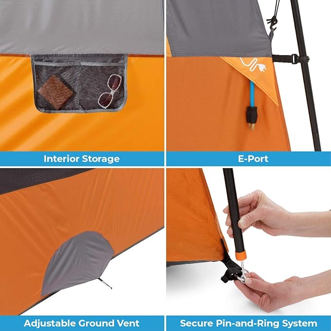 CORE Tent for Family Camping | 10 Person / 11 Person / 12 Person Large Multi Room Cabin Tents for Car Camping & Outdoor Adventures