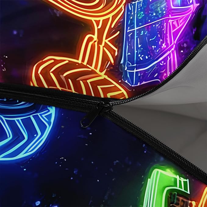 AILONEN Blue Glowing Basketball Sleeping Bag for Kids Boys,Warm and Cool Weather,Lightweight,Waterproof Backpacking,City Theme Ball Sports Sleeping Bag for Camping