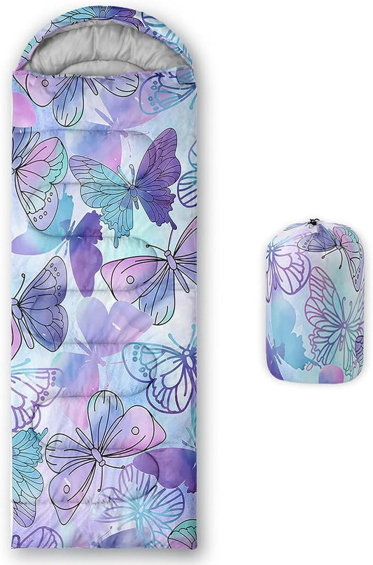 QOOMO Camping Sleeping Bags,3 Season Warm & Cool Weather,Lightweight,Waterproof Sleeping Bags for Adults & Kids,Traveling,and Outdoors,Camping Gear Equipment