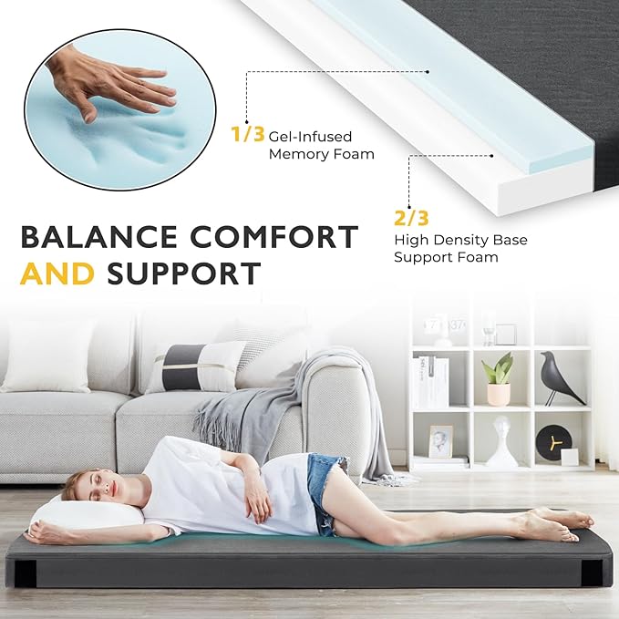 Sleeping Pad for Adults, Comfortable Thick Floor Sleeping Mats for Car Truck Tent with Removable Travel Bag